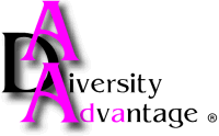 the site logo, A Diversity Advantage, is repeated three times across the page